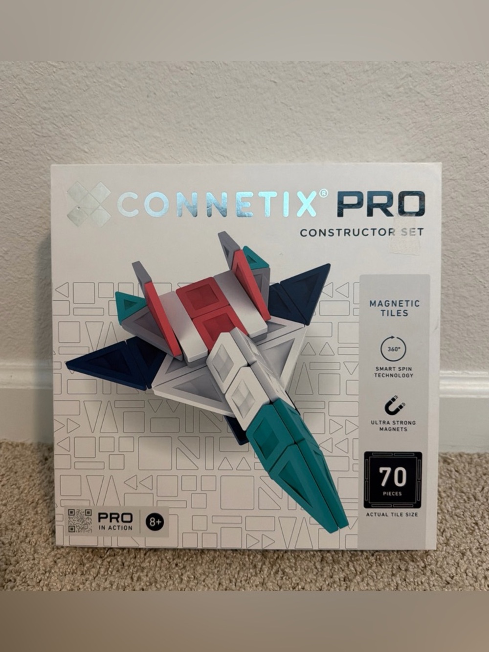 CONNETIX Magnetic Tiles Constructor Set 70pc: Educational Focus Creative New!